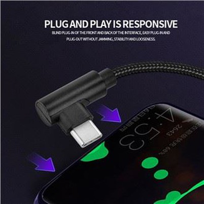 90 Degree Type C Fast Charging Cable